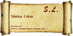 Sáska Léna névjegykártya